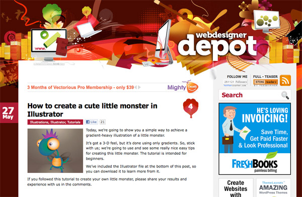 wdd9 pic on Design You Trust wdd9 How to create a cute little monster in Illustrator