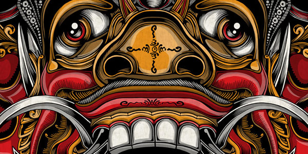 Balinese 1 pic on Design You Trust Balinese 1 Balinese Mask Illustrations by: Pale Horse