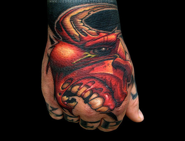 copy 0 devilhead site pic on Design You Trust copy 0 devilhead site Tattoos by Jesse Smith