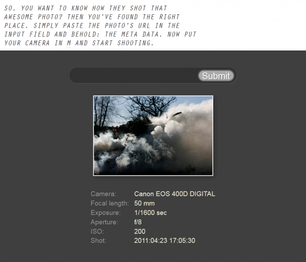 exif 600x514 How did they shot that awesome photo?