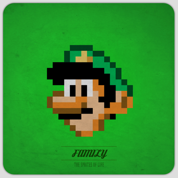 family pic on Design You Trust family pixelated mario world icon metaphors