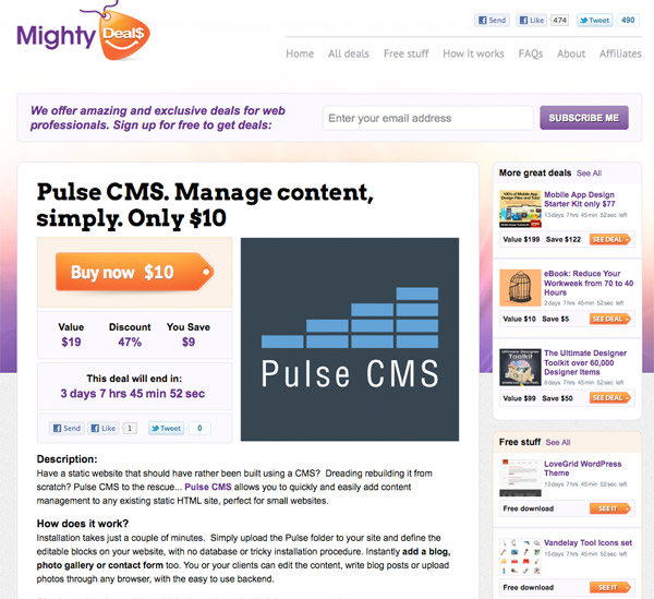 md7 pic on Design You Trust md7 Pulse CMS. Manage content, simply. Only $10
