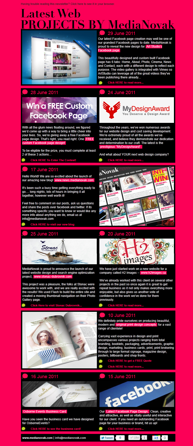 newsletter dyt1 The June 2011 edition of our monthly newsletter is out @MediaNovak