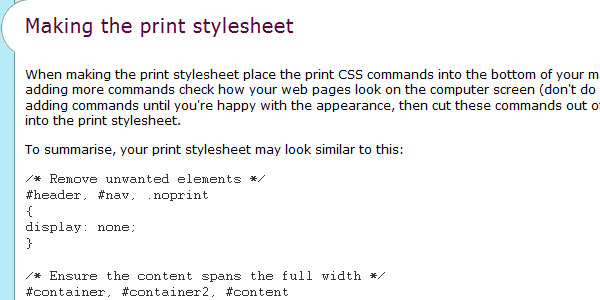 15 Important CSS Print Page Tricks print stylesheet the definitive guide hxv95fn0qh 15 Important CSS Print Page Tricks