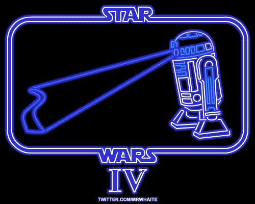 star wars 1 animated movie neon signs