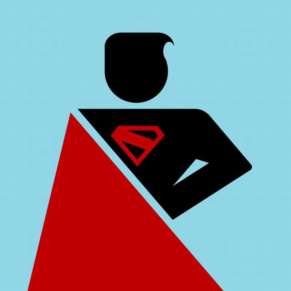 superman superhero pictograms