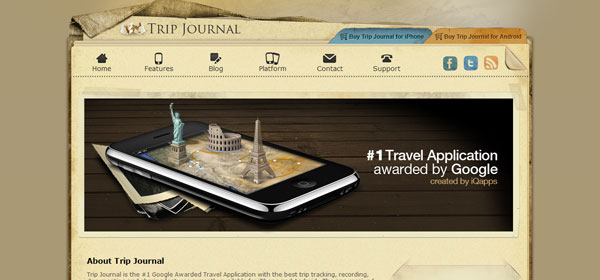 trip journal 0rb8xdu50 80 Best iPhone Application Websites