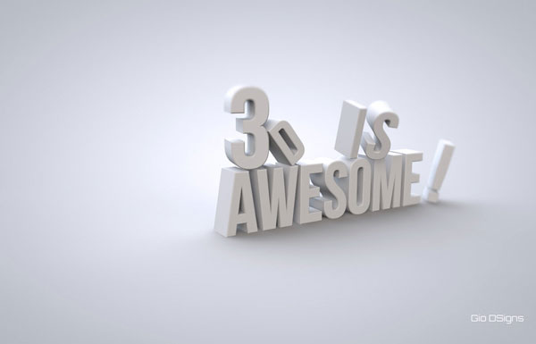 3d is awesome cocjm3mv5c pic on Design You Trust 3d is awesome cocjm3mv5c 25 Mind Blowing 3D Typography Designs