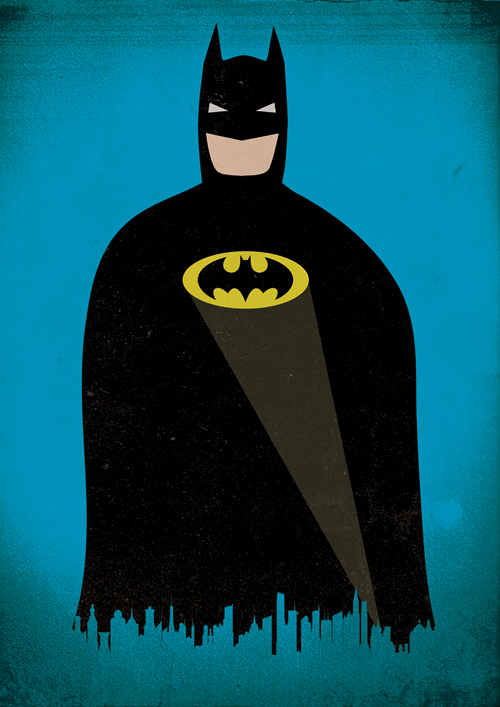 Batman Print by @needledesign BATMAN Batman Print by @needledesign