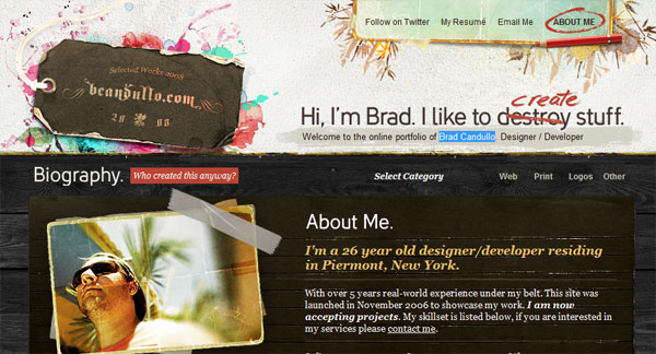 brad candullo x1oslkszg pic on Design You Trust brad candullo x1oslkszg 25 Truly Inspiring About Me Page Designs