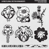 free floral vector ornament 164x164 Freebies daily updated