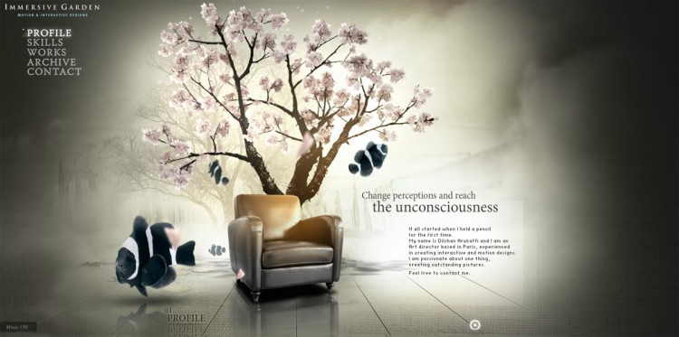 30 portfolios that show of creativity immersive garden 750x373 30 portfolios that show of creativity