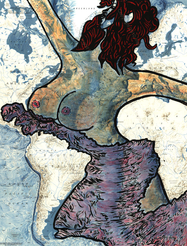 map painting ingrid dabringer 01 Painting on maps