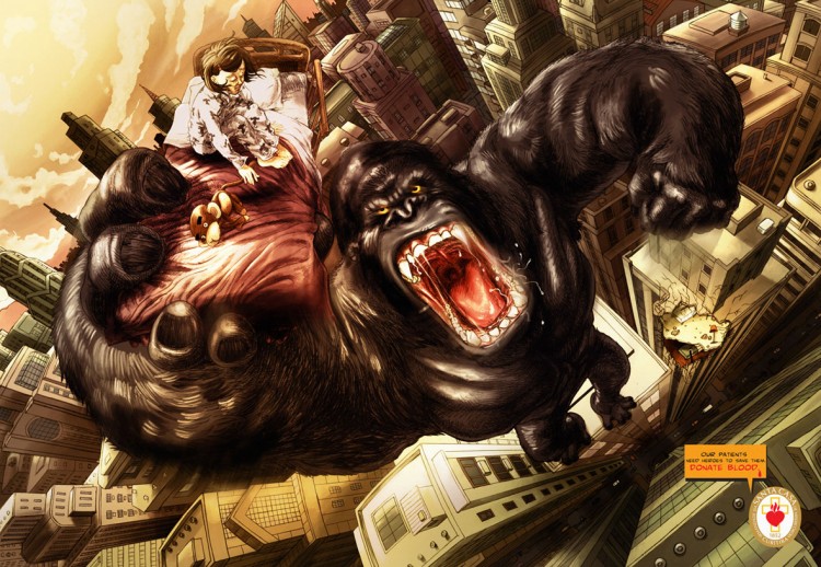 santa casa king kong aotw 750x518 Animals in advertising and the assimilation process