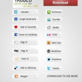 tabbedsoicialiconset 164x164 Freebies daily updated