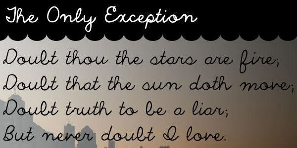 the only exception xurpbwd1k 25 Free Cursive Tattoo Fonts