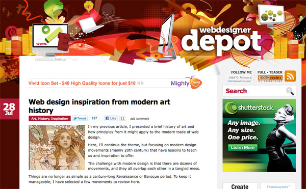 wdd18 Web design inspiration from modern art history