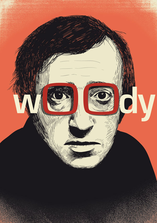 woody allen Woody print