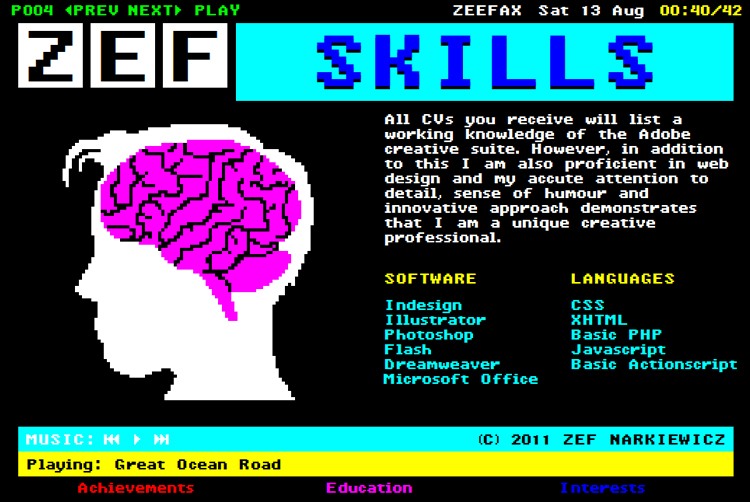 1105 Creative CV   ZEEFAX