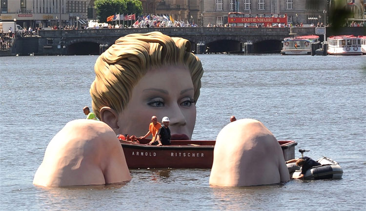 Giant Mermaid on the Alster River in Hamburg 23 Giant Mermaid on the Alster River in Hamburg