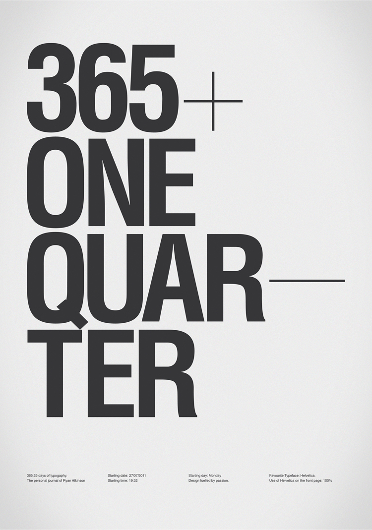 Cover pic on Design You Trust Cover 365.25 Typographic Journal