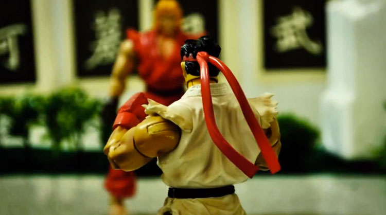 DYT street fighter slow motion 2 Street Fighter stop motion   Ken vs Ryu