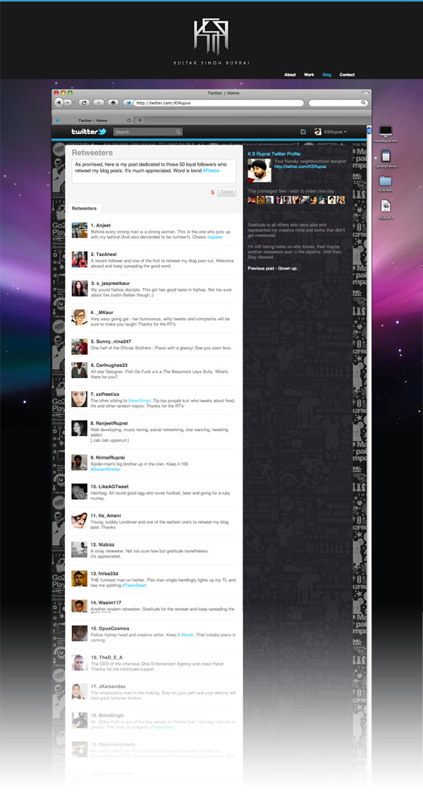 KSR retweeter Retweeters
