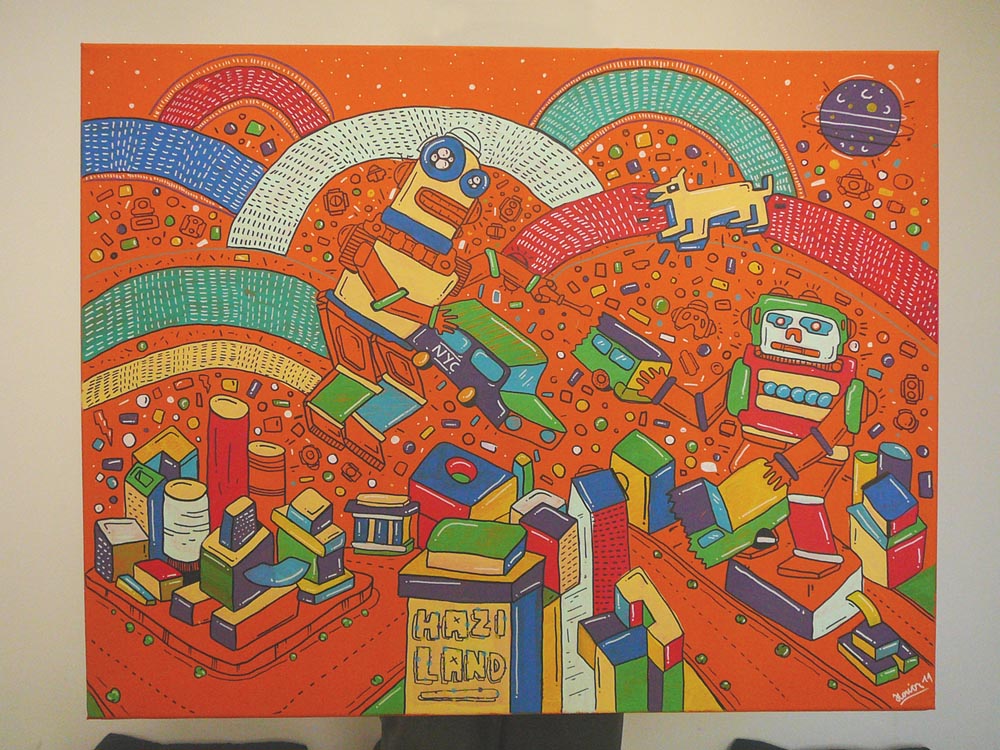 P1080371 NYC by michal hazior (acryl) 100x80 cm