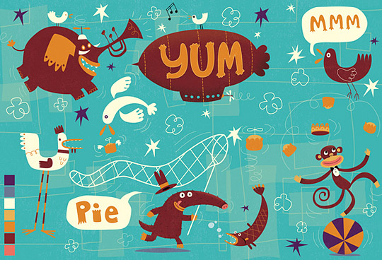 ai4a1 Animals Illustrations – the Passage to the Childhood