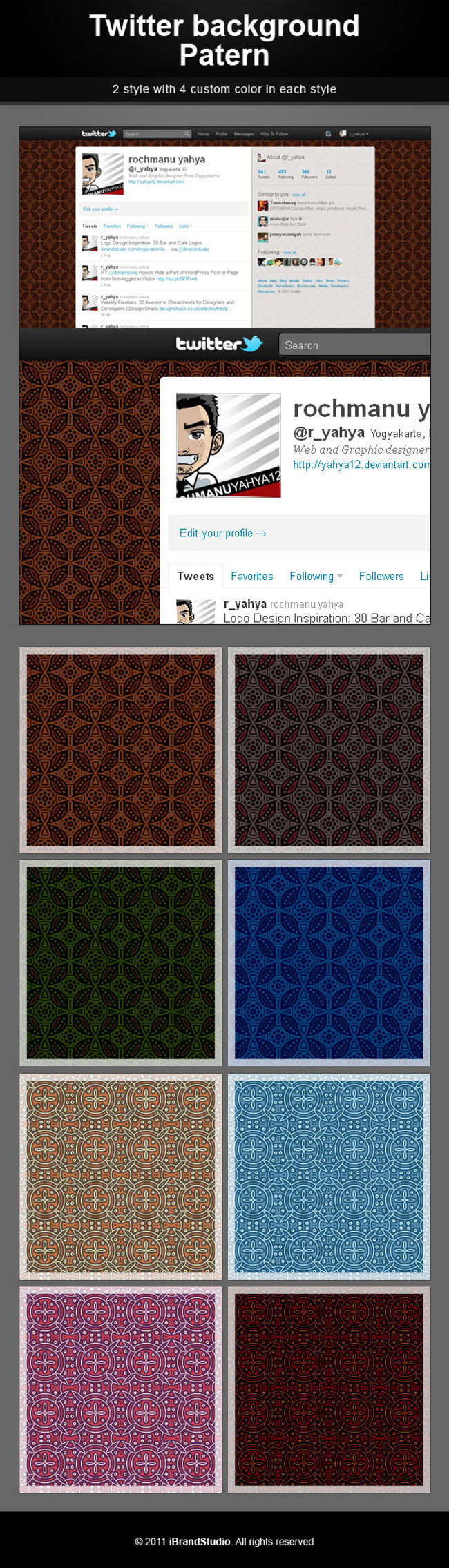 free twitter background beautiful batik preview Free Twitter Background   Beautiful Batik Theme