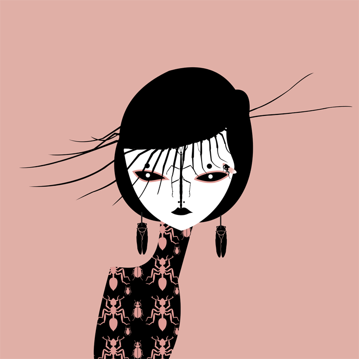 insekta cristian grossi kreativehouse fashion Creepy fashion textile illustration by Cristian Grossi for studio Kreativehouse