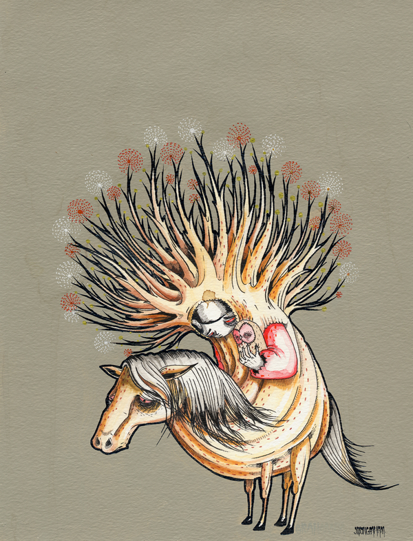 jg4a Ink and Watercolor by Jason Graham
