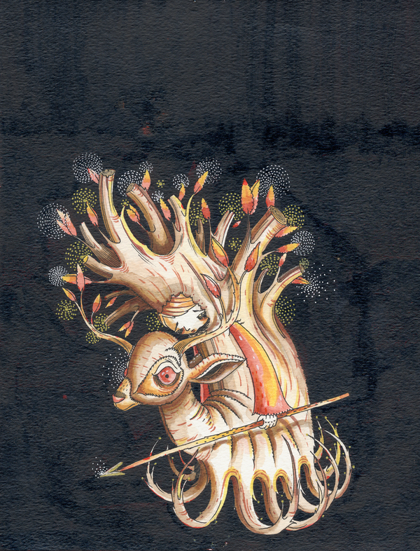 jg4c Ink and Watercolor by Jason Graham