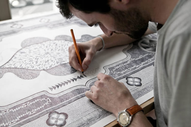 joeandnathan 01 Artist Spends Thousands of Hours Drawing a Carpet 