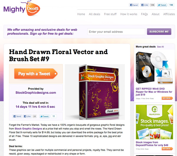 md pic on Design You Trust md Hand Drawn Floral Vector and Brush Set #9