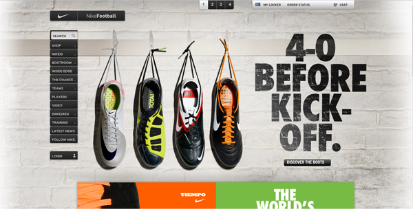 nikefootball pic on Design You Trust nikefootball 15 websites, the Nike online experience