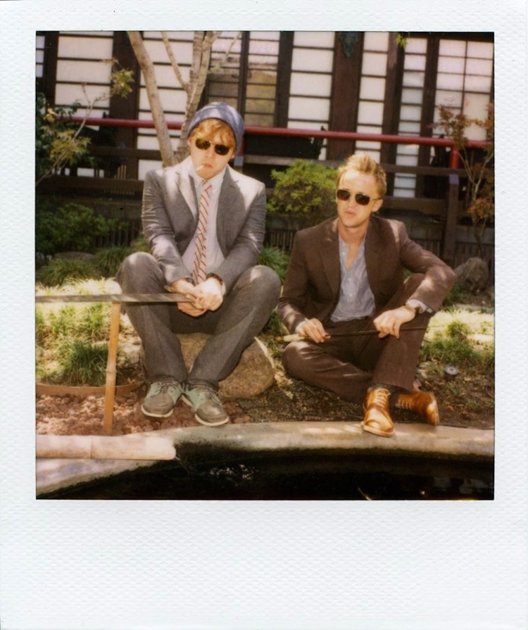 tom felton draco malfoy rupert grint ron weasley band of outsiders fall 2011 1 from enemies to (fashion )friends