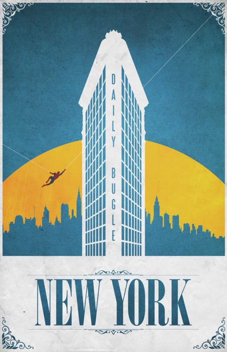 tumblr lqph6jHSyR1qjtvg7o2 500 Superheroes’ Cities by Van Genderen