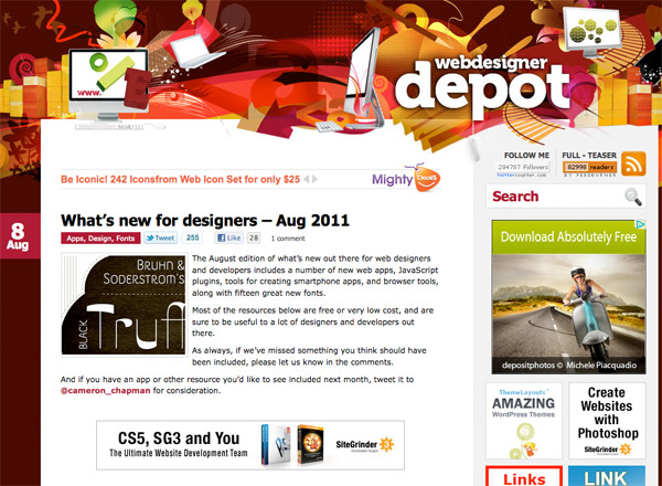 wdd What’s new for designers – Aug 2011