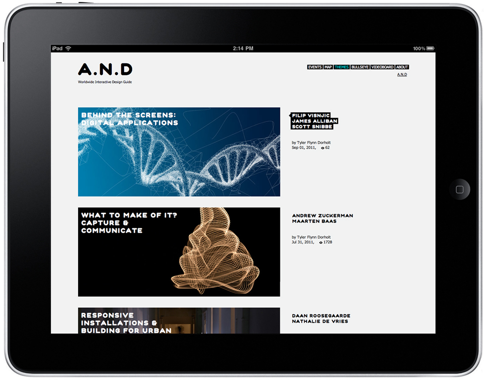 02 A.N.D / Worldwide Interactive Design Guide / NYC, London, Tokyo, Melbourne