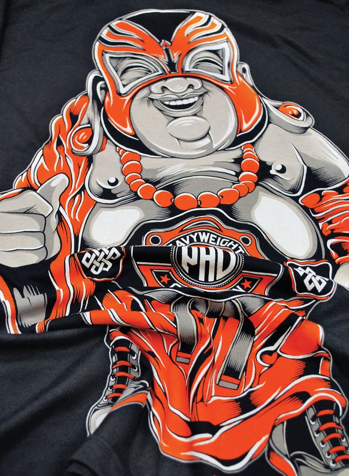Buddha Libre 3 pic on Design You Trust Buddha Libre 3 New Limited Edition Tee by Pale Horse. Buddha Libre the Heavyweight Champion of the World is Ready to Rumble!