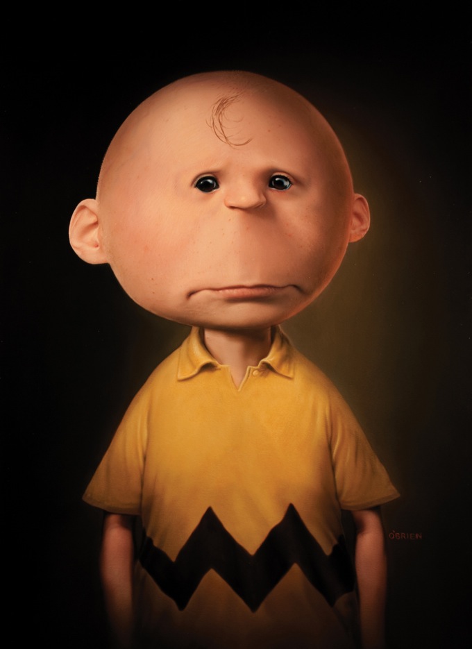 caricature paintings Tim Obrien charles brown caricature paintings