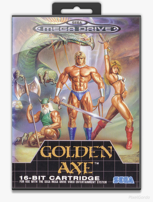 goldenaxe megadrive Classic Video Game Box Art Covers – Retro Inspiration