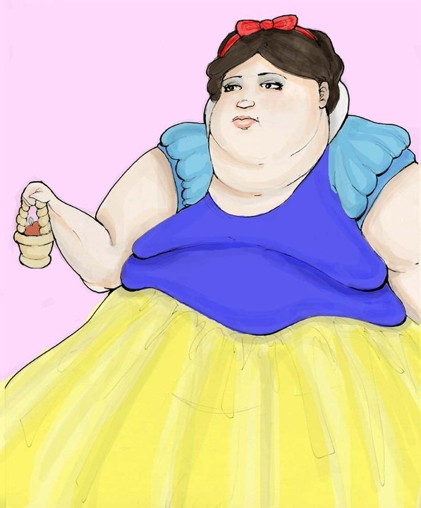 the beauty and the meal obese disney princesses ally bellissimo creepy miranda snow white the beauty and the meal