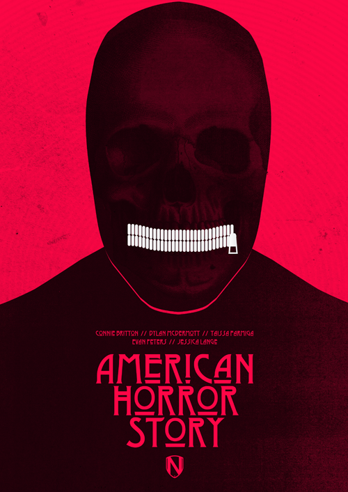 AMERICAN HORROR STORY AMERCIAN HORROR STORY PRINT BY @NEEDLEDESIGN