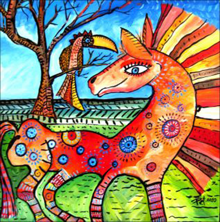 den magiske manke.jpg for web normal Happiness in colors, paintings by Piet Pedersen