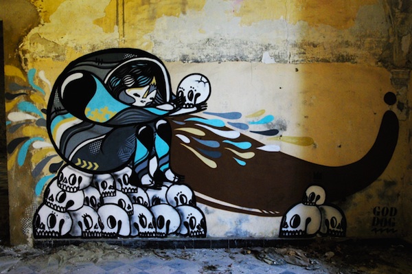 goddog streetart 01 Streetart by French Graffiti Artist GoddoG 