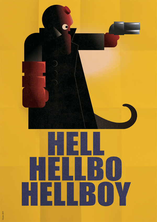 hellboy vintage poster Grégoire Guillemin pic on Design You Trust hellboy vintage poster Grégoire Guillemin vintage superhero poster