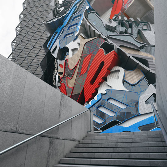 sneaker tectonics 01 Sneaker Tectonics – 3D Sneaker Installation by Christian LaBrooy