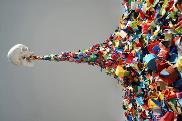 typoe confetti death 01 Typoe   Amazing Art Installation